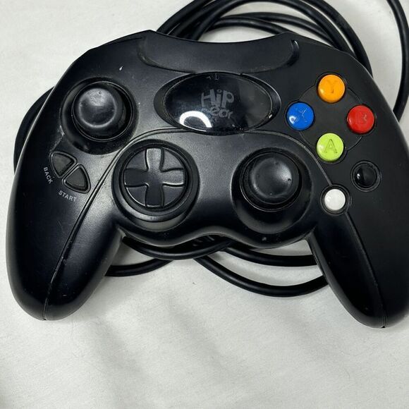 Xbox Original Hip Gear Wired Controller Black Tested & Working Just Right - Picture 2 of 4